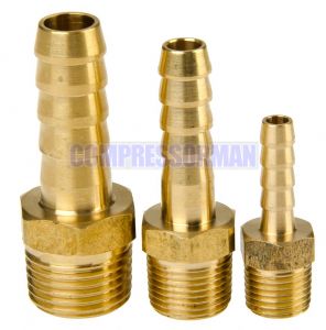 Hose Tail - Brass BSPT 1/8