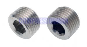 Plug Nickel Plated Brass Int Hex 1/8