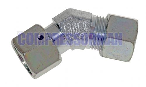 Female Swivel 45 Deg Elbow Coupling Metric L & S