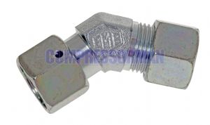 Female Swivel 45 Deg Elbow Coupling Metric L & S