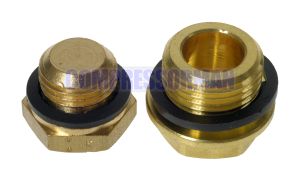 Brass Hex Male Plug M5 - 1/2
