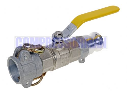 Ball valve/Camlock assembly Aluminium 1/2