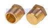 Threaded plug hex head brass BSPT & NPT