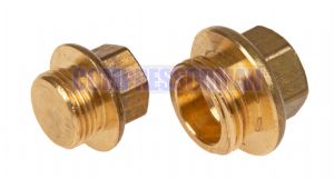 Brass Hex Male BSP Flanged Blanking Plug 1/8
