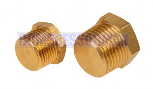 Brass Solid Hex Male BSPT and NPT Blanking Plug