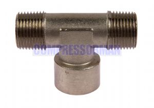 Nickel Plated Brass Centre Leg Female BSP Tee