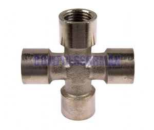 Nickel Plated Brass Female BSP Equal Cross 
