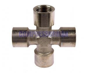 Nickel Plated Brass Female BSP Equal Cross 