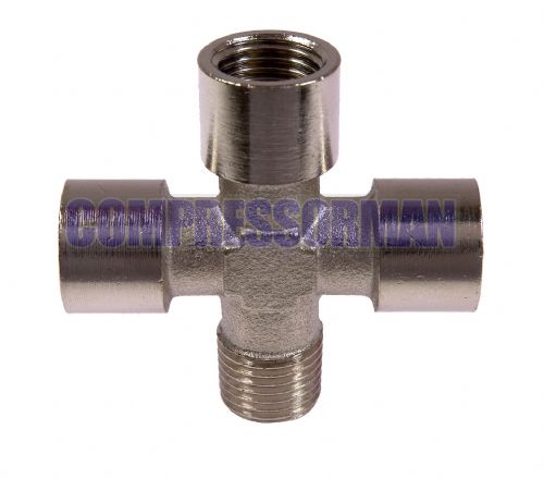 Nickel Plated Brass Male/Female BSP Equal Cross 