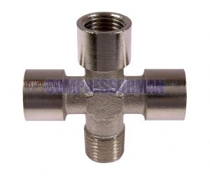 Nickel Plated Brass Male/Female BSP Equal Cross 