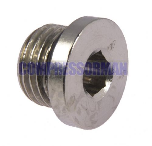 Plug Nickel Plated Brass Int Hex Metric & BSPP