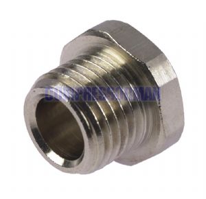 Plug Nickel Plated Brass Hex M5 & 1/8