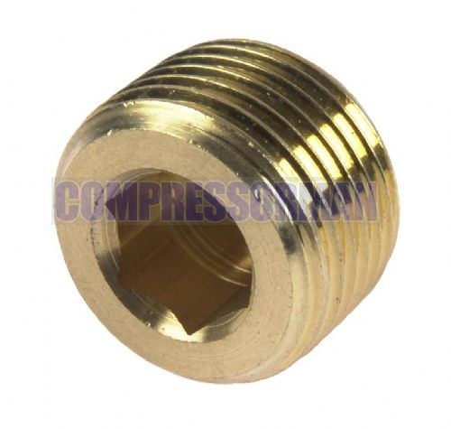 Brass Internal Hex Male BSP and NPT Blanking Plug