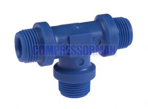 Nylon Male Equal BSP Tee Adaptor 1/8