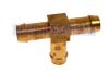 Hose Tail Barb Tee - Brass  1/4 - 3/4